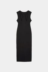 Midikleid mit Cutout BLACK