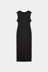 Midikleid mit Cutout BLACK