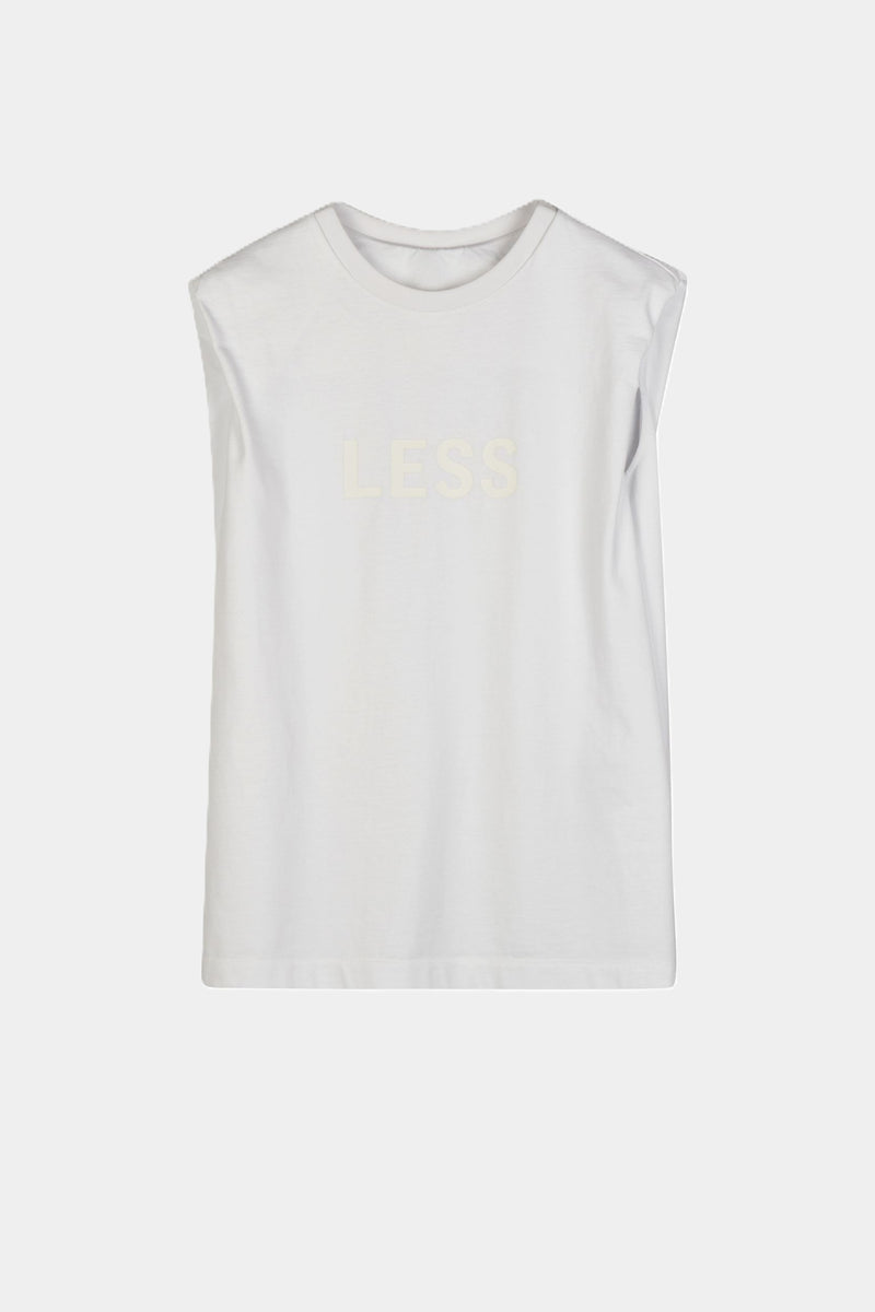 Top mit Schriftzug WHITE