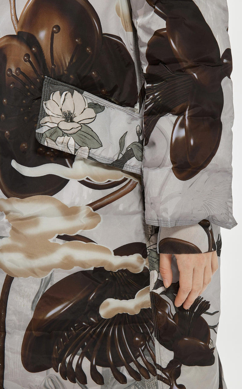 Down coat PRINT NATURE