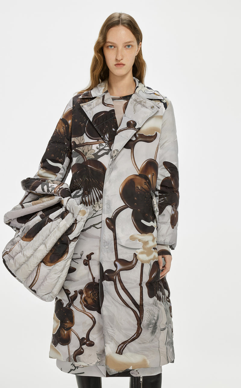 Down coat PRINT NATURE