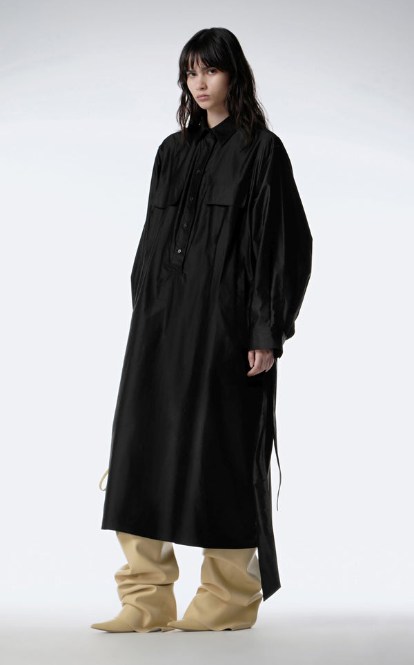 Baumwollkleid BLACK