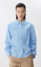 Gestreiftes Hemd LIGHT BLUE
