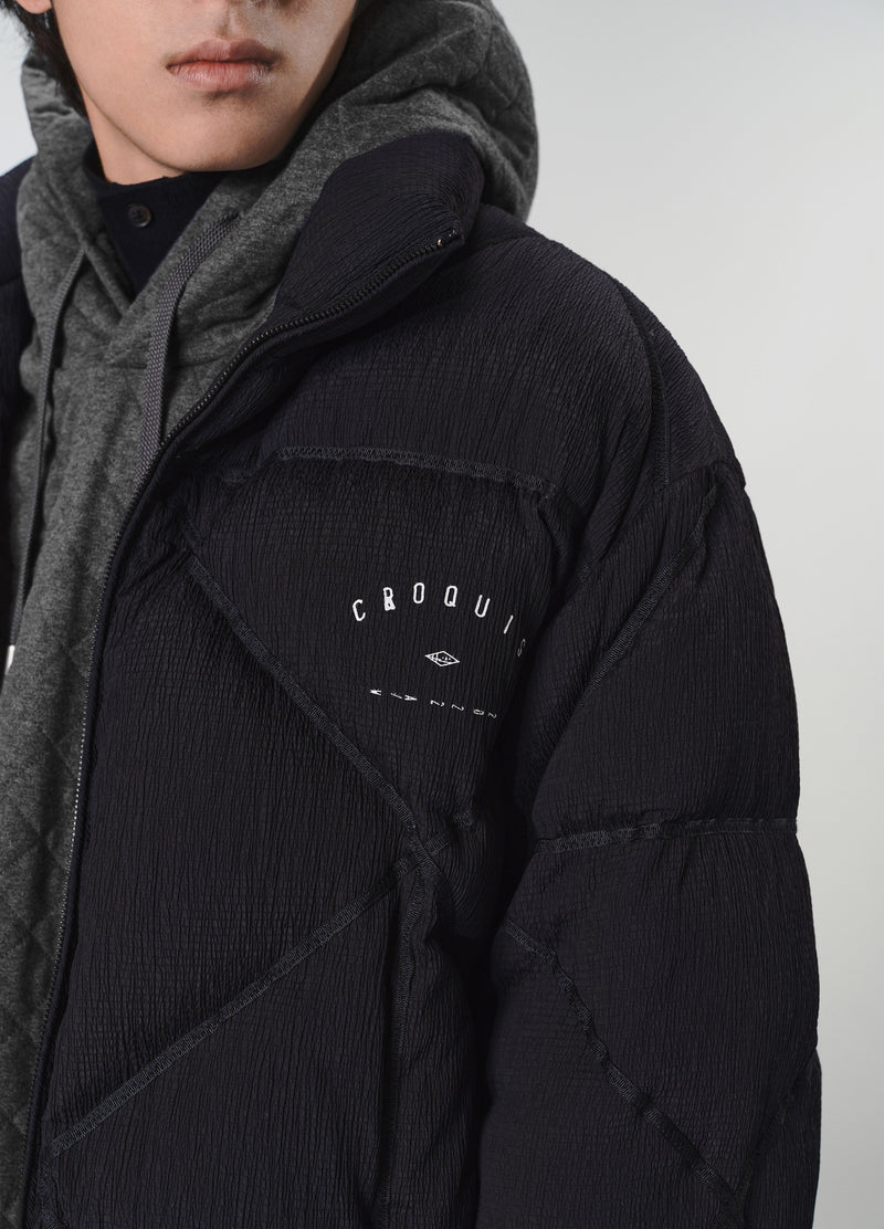 Warm down jacket BLACK